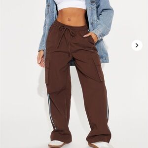 Fashion Nova Brown Cargo Joggers